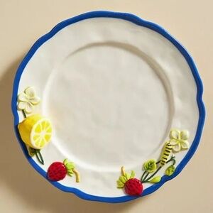 NWT Anthropologie Faye Dessert Plate White